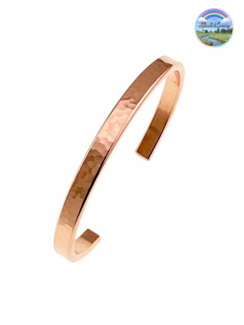 Hammered Copper Cuff Bracelet Lightweight Uncoated Solid Copper Handmade USA
